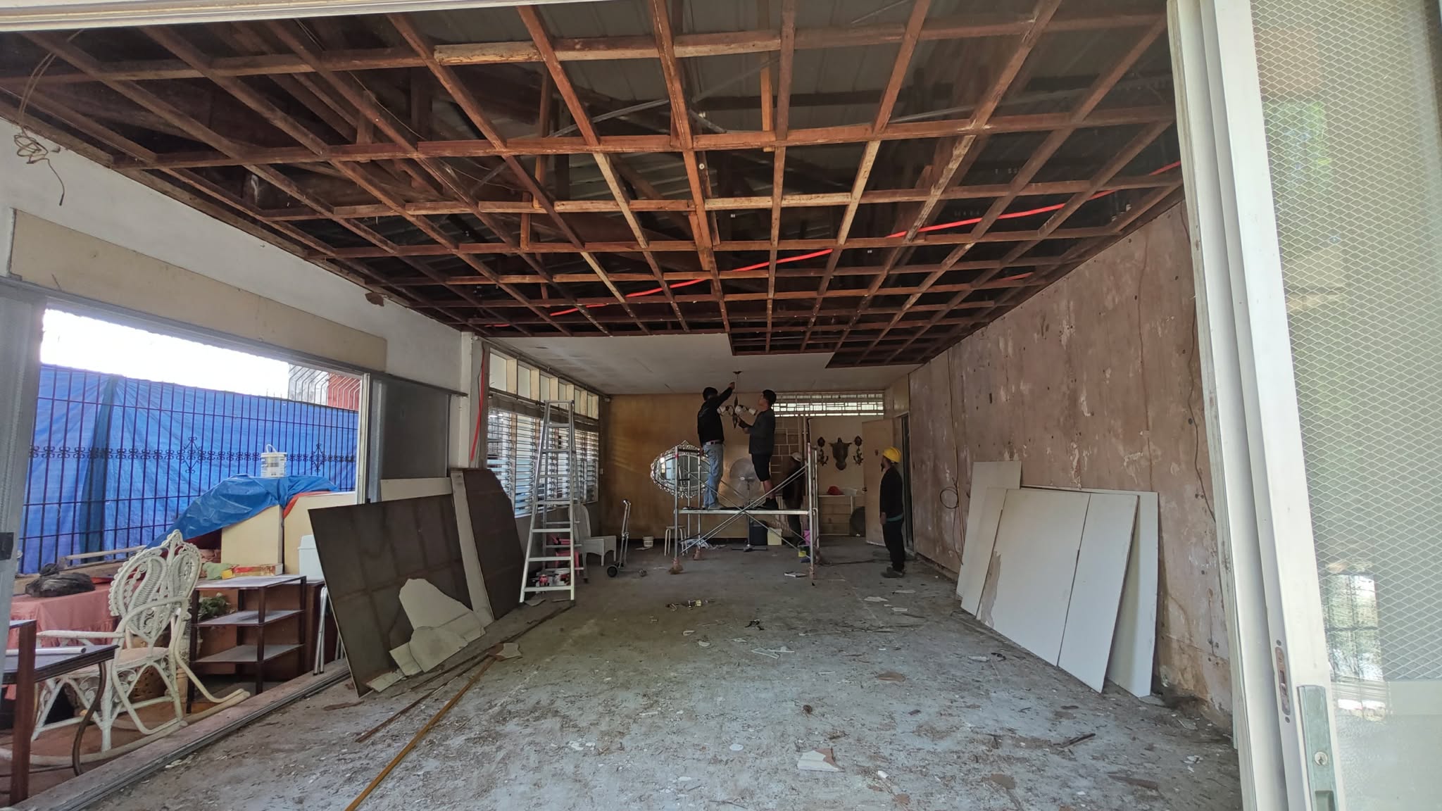 50-year-old house major renovation — Living & Dining Area Transformation documentation