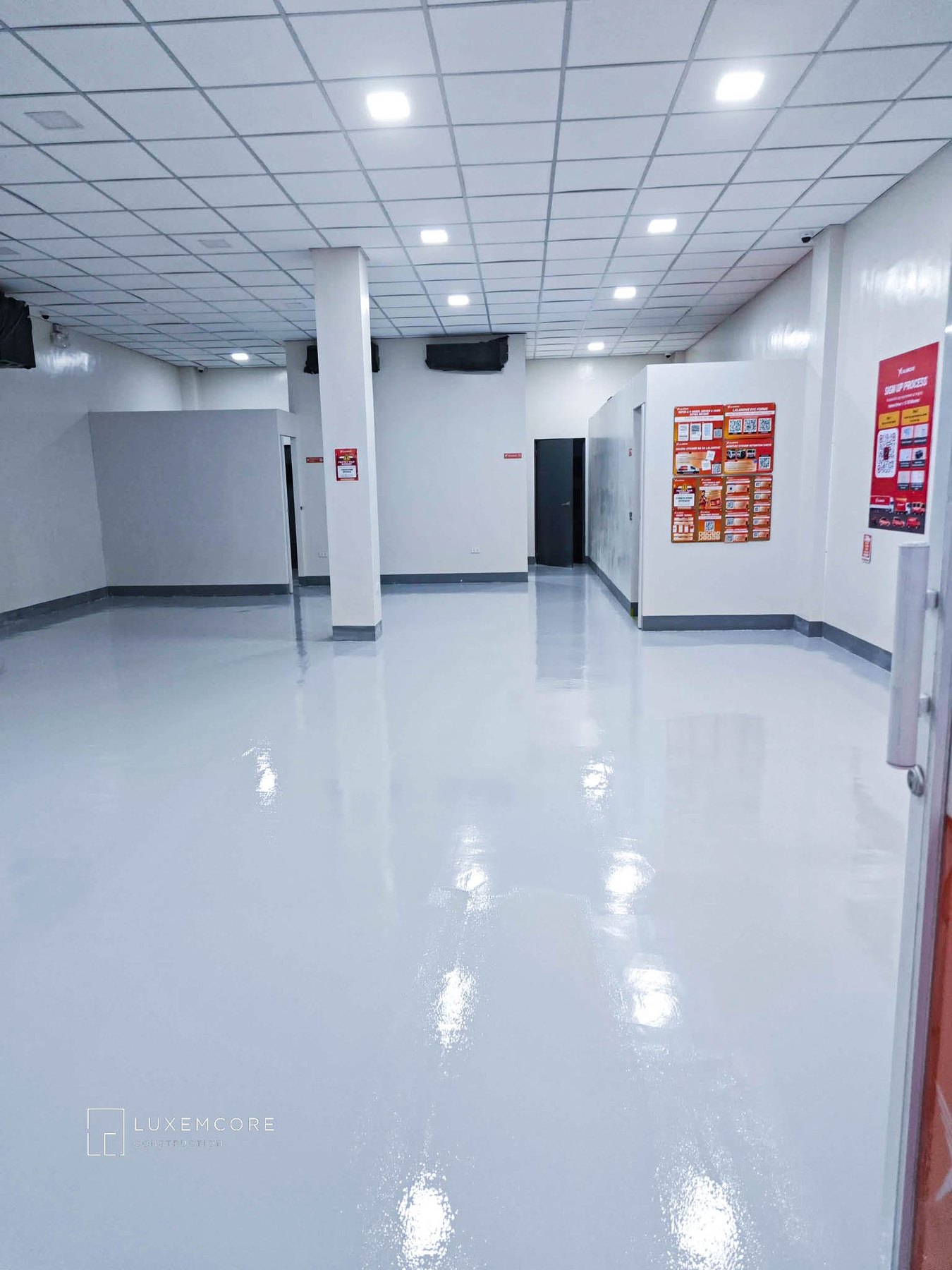 Commercial floor restoration and epoxy coating project