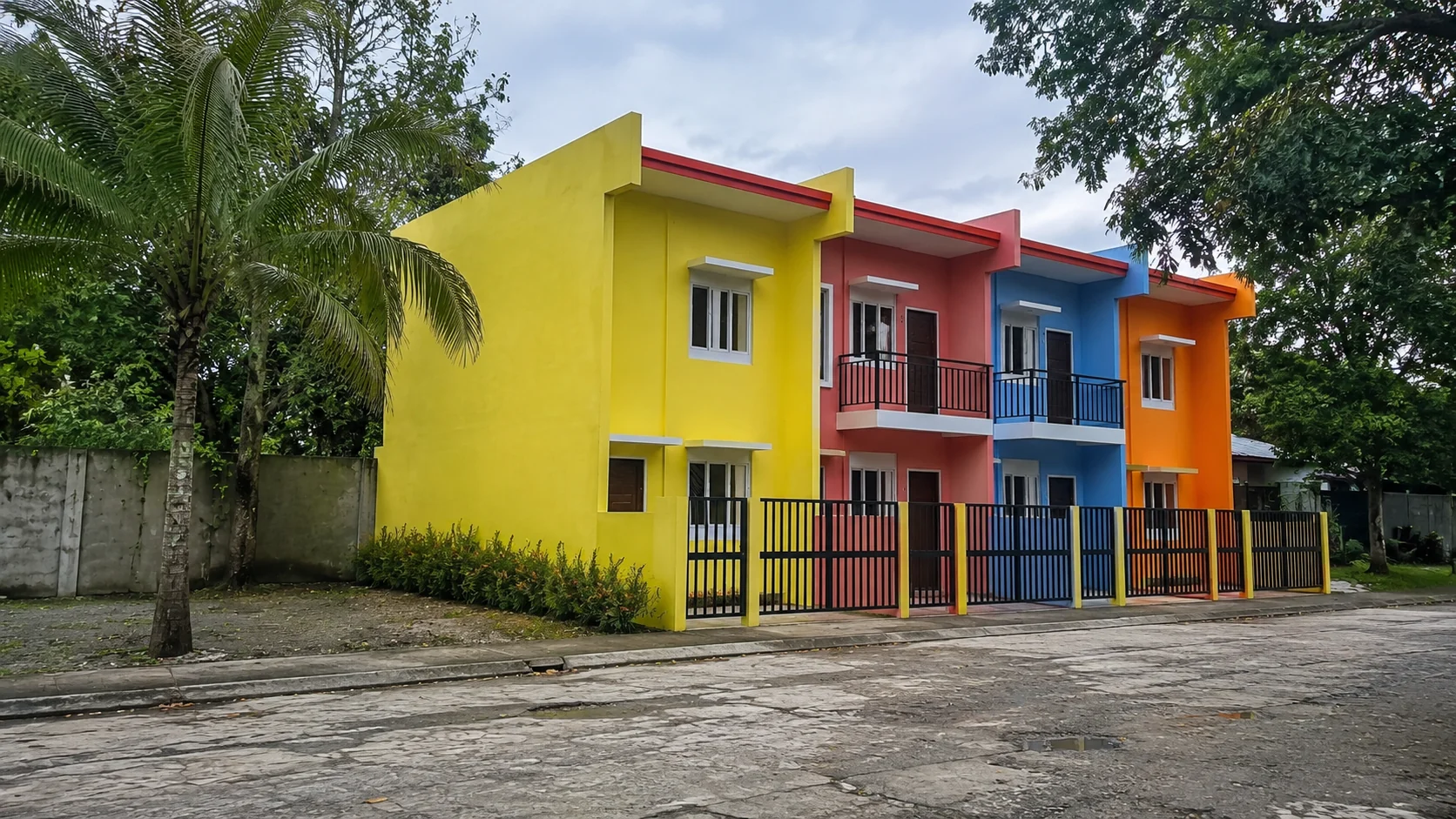 Completed two-storey apartment building in Isabang, Lucena City